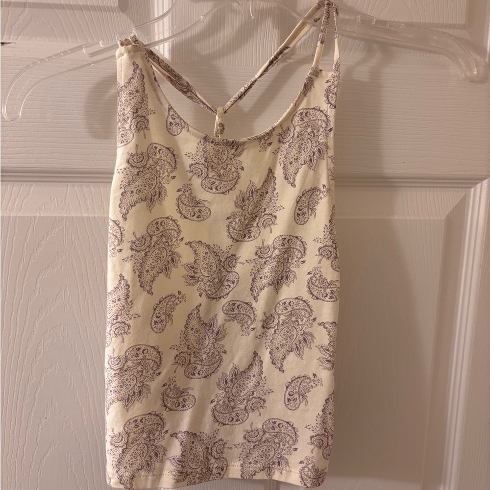 Charlotte Russe Cream Paisley Camisole